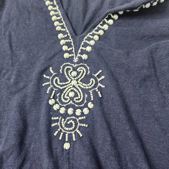 Lilly Pulitzer Women's Small Noelle Tunic Navy Beaded - Picture 6 of 8